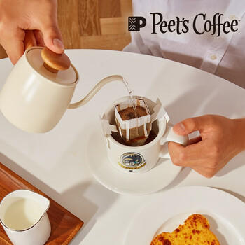 Peet's Coffee皮爷peets 家常新鲜挂耳滤泡式黑咖啡粉深烘50g（10g*5包） /水饮冲调 /咖啡 /挂耳咖啡 商品图1