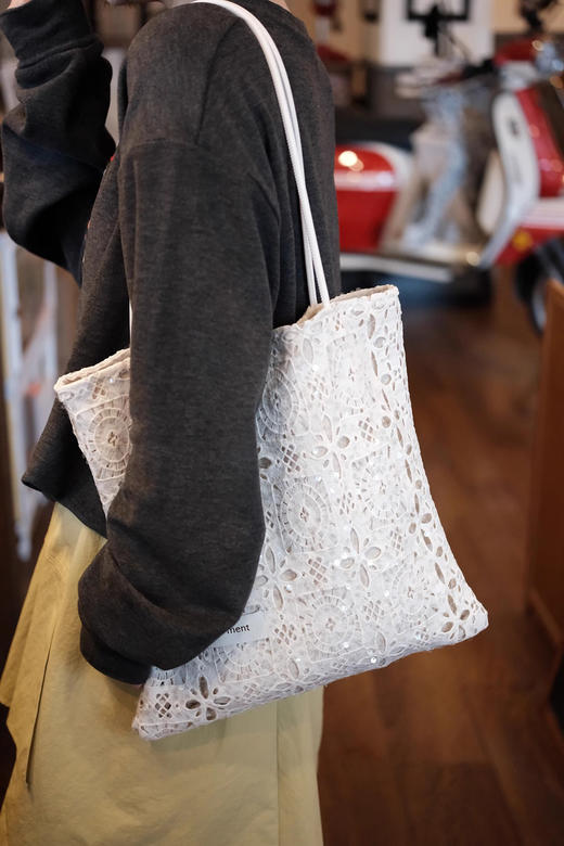 丹麦设计师品牌订单亮片全蕾丝钩花董洁同款包 商品图8