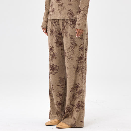 精纺羊绒印花直筒裤  SJF97K355N 商品图3