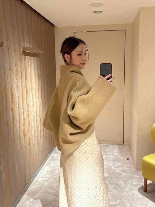 驴家 24FW秋冬新品 金属皮扣羊毛斗篷大衣外套（ZY*MM） 商品图2