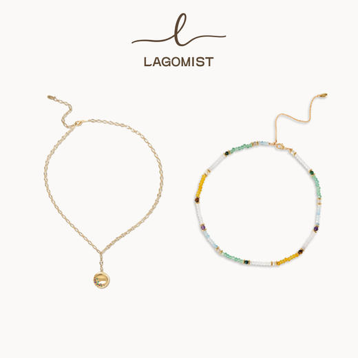 【Lagomist】早餐系列 | 串珠项链金贝果吊坠套装 商品图0