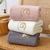 下单立送同款毛巾【月亮兔刺绣浴巾+毛巾套装】加大加宽，吸水性强，柔软蓬松，舒适度高，三个颜色，送同款毛巾，亲肤柔软，吸湿速干 商品缩略图0