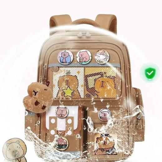 【老师推荐❗️减负护脊儿童书包】高颜值背包「大容量/防泼水/多口袋」稳贴合轻肩负，升级主袋大容量，新款书包女孩，开学季一到六年级卡，皮巴拉双肩包男L 商品图4