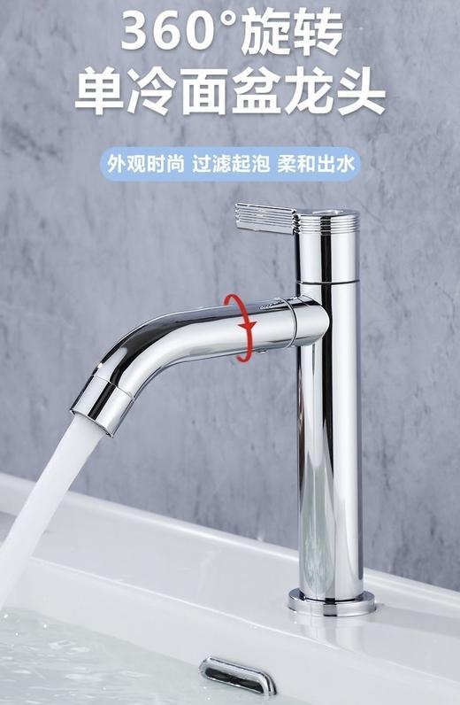 6037潘帕斯单冷可转动龙头-电镀 商品图3