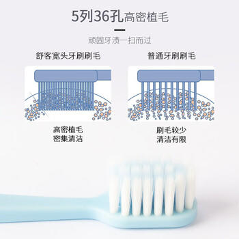 舒客【肖战同款】宽头高密洁齿软毛牙刷3支装  护龈深洁齿缝 新老随机 /个人护理 /口腔护理 /牙刷 商品图1