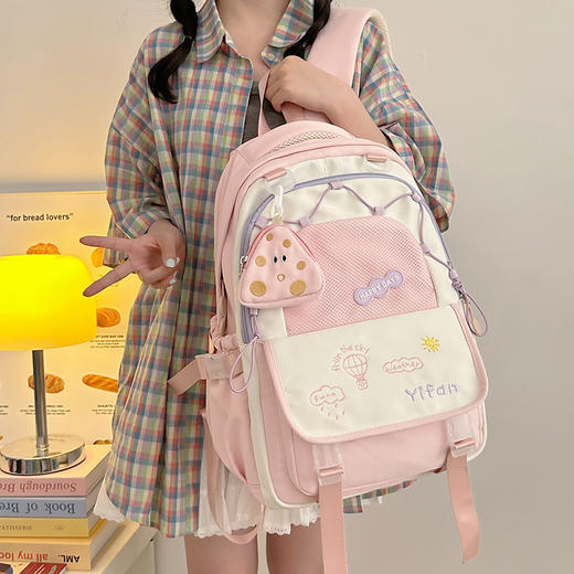 书包女生小学生三到六年级减负护脊超轻便大容量初中生双肩包新款 商品图2