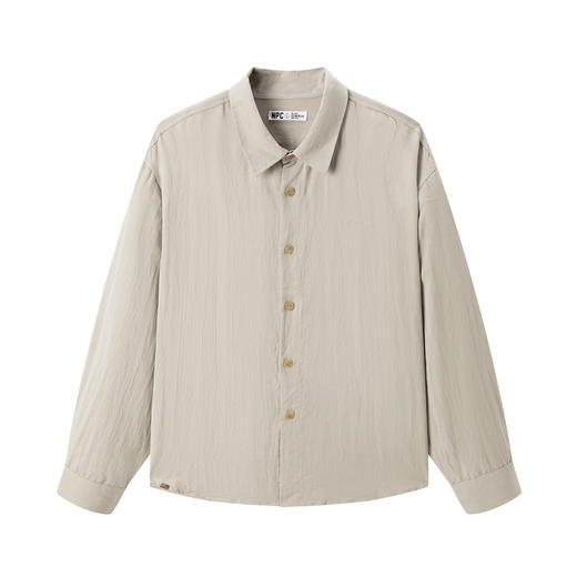 NPC潮牌【莱赛尔】亚麻混纺宽松落肩衬衫男立体剪裁秋季新NP57SH19 商品图6