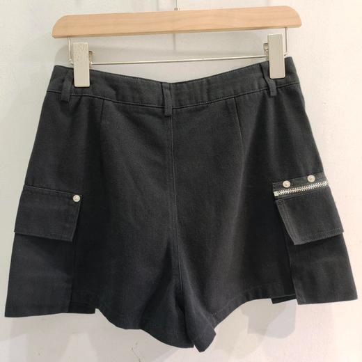 N双口袋配拉链工装短裤（黑）夏季 152060130321 商品图1