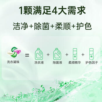 滴露（Dettol）洗衣凝珠四合一除菌青草尝鲜装*24颗洗衣液凝珠洗衣珠衣物消毒液 /家庭清洁/纸品 /衣物清洁 /洗衣凝珠 商品图2