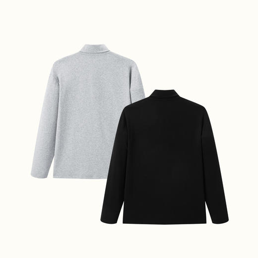 NPC潮牌仿【绿松石】纽扣腰果花刺绣长袖polo衫男空气层秋NP57TL44 商品图1