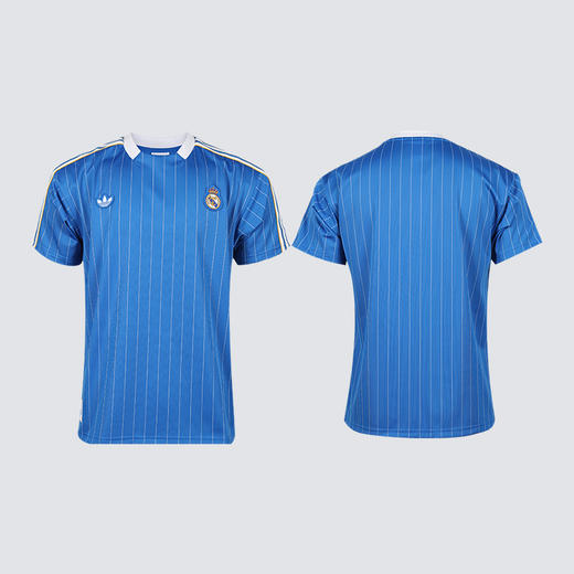 小李子正品ADIDAS阿迪达斯皇马复古风文化短袖球衣成人男JN3060 商品图4