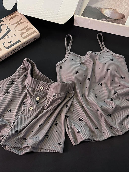 【GZ】无忧购韩版甜美少女睡衣背心短裤可爱性感家居服套装（截单后7天发货) 商品图12