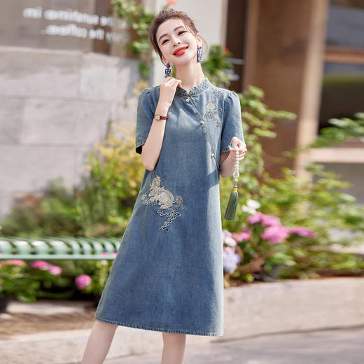 【预售3天】PY 时尚新中式国风连衣裙(适合90-128斤内）&35516 商品图3