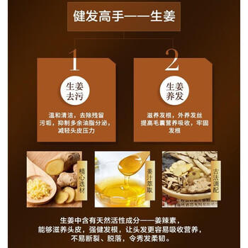 同仁堂生姜洗发水防脱育发洗发水脱发固发控油草本老姜王400ml*1+泵头*1 /个人护理 /洗发护发 /洗发水 商品图0