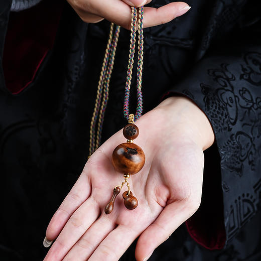 品质雷击木吊坠天然枣木太极八guia木雕木鱼笔挂件老料实木挂饰品 商品图2