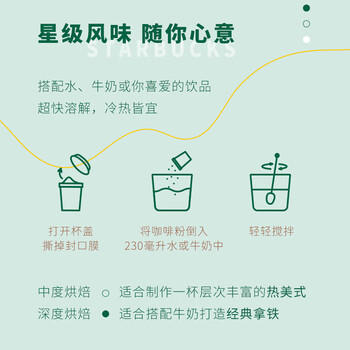 星巴克（Starbucks）精品冻干黑咖啡 随星杯1.0双口味分享装 0糖0脂便携美式2.7g*18颗 /水饮冲调 /咖啡 /冻干咖啡 商品图0