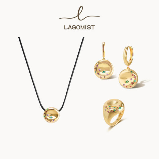 【Lagomist】早餐系列 | 砂糖贝果毛衣链耳环戒指三件套 商品图0