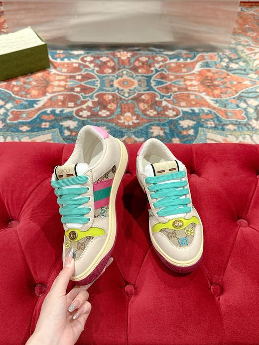 购原版开发 代购版本 GUCCI 古驰GG系列做旧小脏鞋 原版毛巾布里细腻柔软更舒适透气 手工做旧非常有质感，自带高级感！ 商品图2