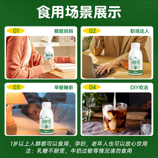 圣牧有机低温鲜牛奶早餐牛奶巴氏杀菌牛奶孕妇儿童牛奶240克*8瓶 商品图3