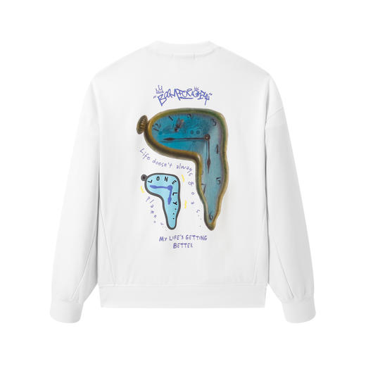 NPC潮牌棉混纺印花圆领长袖卫衣男宽松秋季上新NP57ST46 商品图6