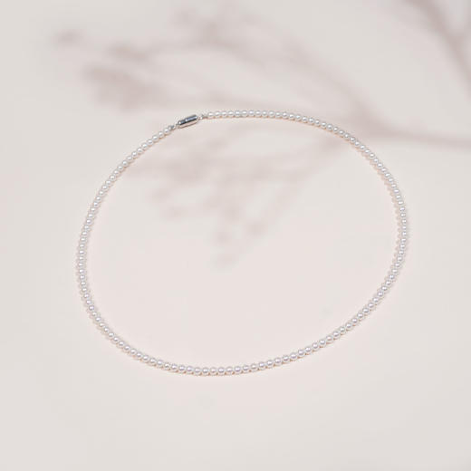 彩云系列 S925银淡水珍珠项链 3-4mm 商品图2