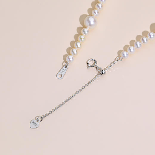 音韵系列 S925银 淡水珍珠项链 4-4.5/6.5-7mm 商品图5