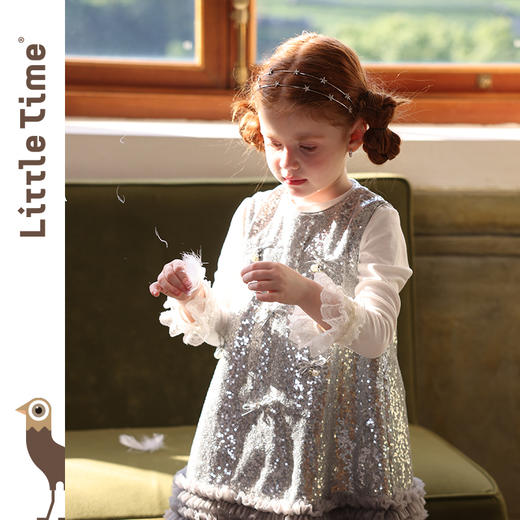 littletime发箍2025新款儿童洋气金银星星碎钻公主发饰女孩头饰 商品图3