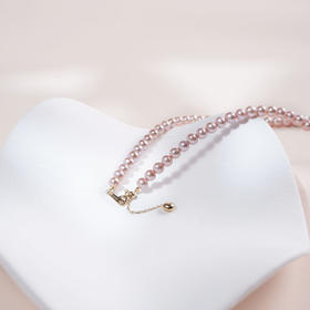 曼塔玫瑰系列 G18K金淡水珍珠项链 3.5-4.5mm