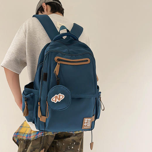 减负护脊 书包初中生中学生男生高中生背包男大容量女双肩包男款 商品图3