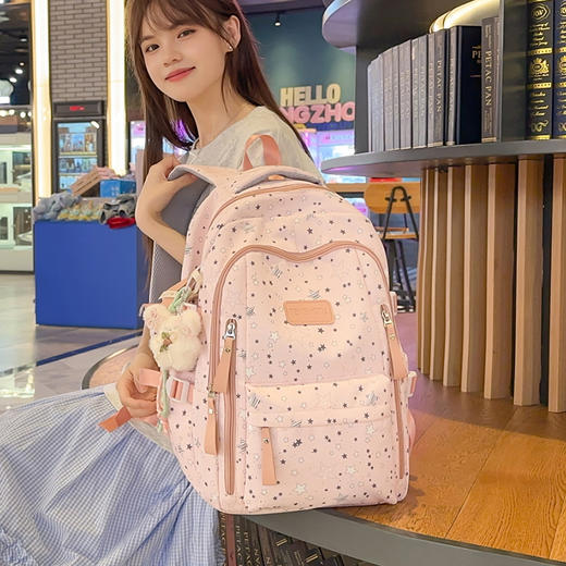 书包初中女生高中生2025新款高颜值大容量中学生双肩包女肩包女孩 商品图3