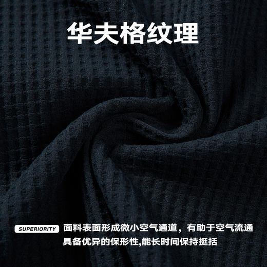 NPC潮牌撞色拼接假二件华夫格圆领长袖T恤男秋季新款NP57TL13 商品图4