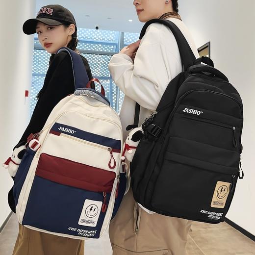 书包女大学生高中生中学生简约双肩包大容量减负男背包潮初中生 商品图3