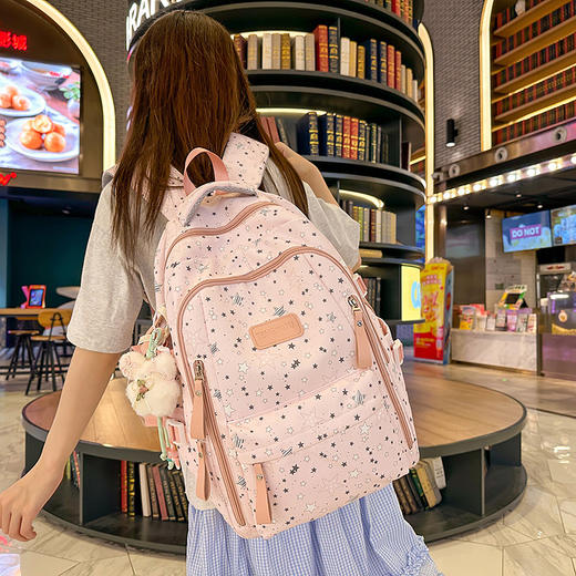 书包初中女生高中生2025新款高颜值大容量中学生双肩包女肩包女孩 商品图8