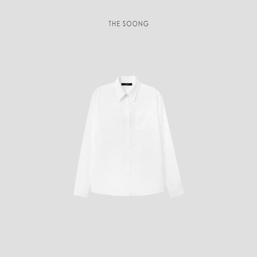 THESOONG|"精简廓形"纯棉透气舒适肤感翻领口袋衬衫外套HBCS7566 商品图6