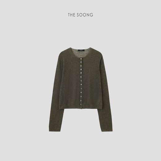 THESOONG|"静享悦己"羊驼毛12针精工高密肌理感开衫外套HWMY7577 商品图7