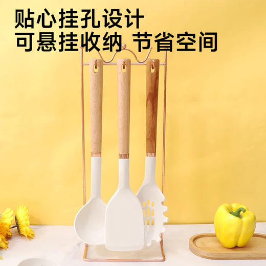 健康榉木硅胶锅铲 商品图4