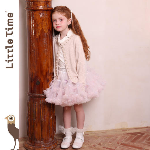 littletime女童半身裙2025秋新款儿童公主裙小女孩生日tutu裙 商品图3