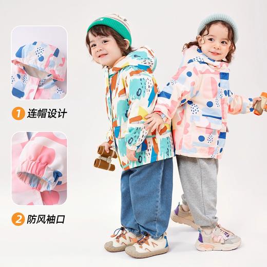 嘟嘟家儿童外套内搭两件套秋季男童衣服女童秋装一衣三穿连帽防风宝宝上衣潮 商品图3