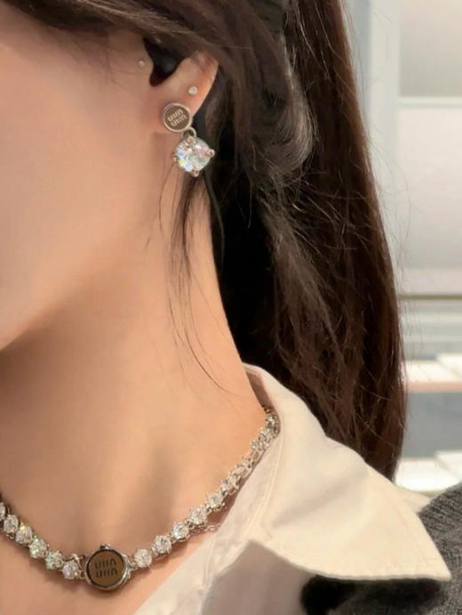 缪缪 珐琅字母满钻项链（EJ） 商品图5