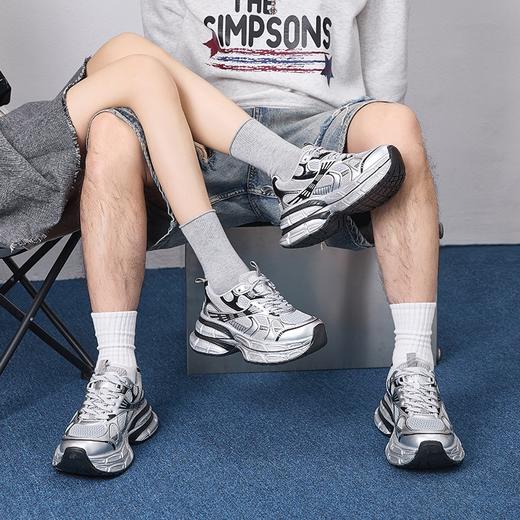 ZHR则则银色厚底老爹鞋春秋新款耐磨轻便运动鞋时尚百搭休闲鞋 商品图2