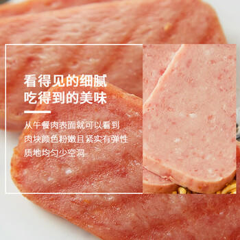 郁金香（TULIP）丹麦进口午餐肉罐头198g 火锅食材早餐汉堡配菜熟食囤货 /休闲食品 /罐头食品 /畜肉类罐头 商品图0