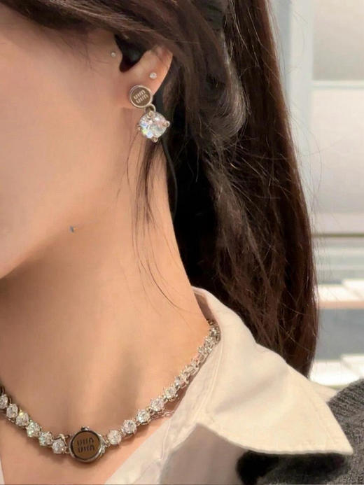 缪缪 珐琅字母满钻项链（EJ） 商品图7