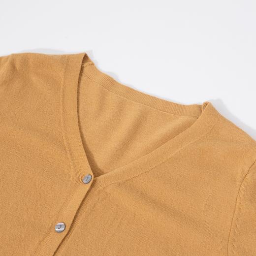 茧墨 亲肤绒简约百搭V领针织开衫 商品图2