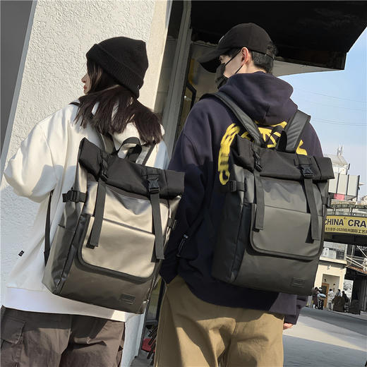 【开学季🔥日系双肩包】超高颜值与实用性兼具的背包，精选优质面料，耐磨抗撕裂，同时还具备防水功能，大学生街头嘻哈大容量高中书包女时尚潮牌ins风背包QQ 商品图0