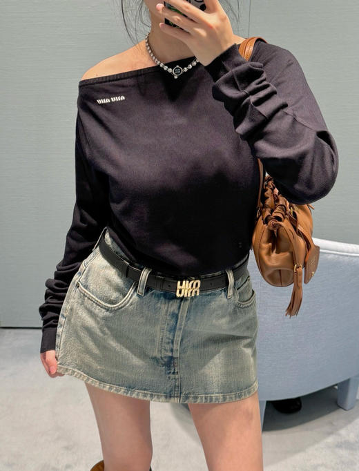 缪缪 珐琅字母满钻项链（EJ） 商品图4