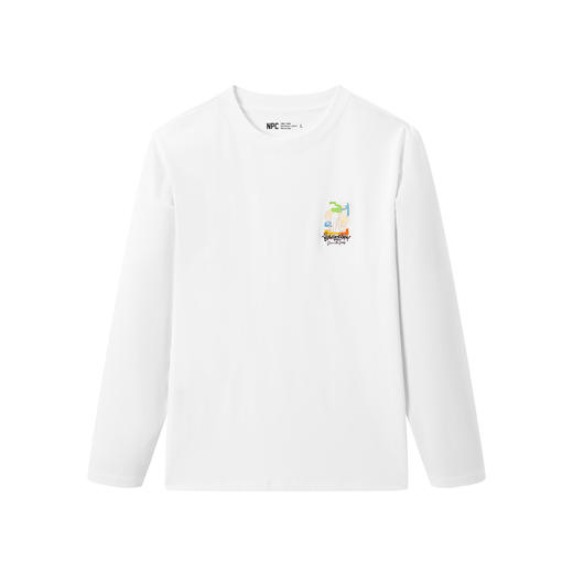NPC潮牌100%棉城堡印花圆领长袖T恤光变男秋季宽松舒适NP57TL43 商品图6