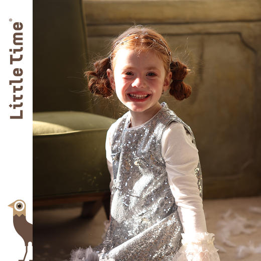 littletime发箍2025新款儿童洋气金银星星碎钻公主发饰女孩头饰 商品图4
