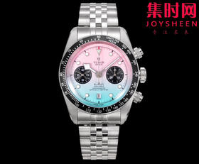 帝舵 3T碧湾计时系列 渐变色 男士腕表 是一款融合潜水表传统与赛车计时功能的混合型腕表