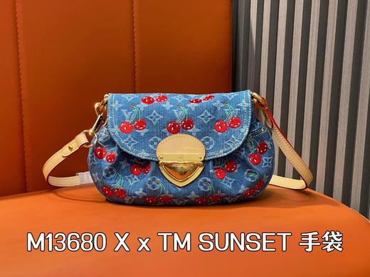 驴家 蓝色丹宁牛仔 刺绣樱桃腋下包 X x TM SUNSET 手袋（JPH） 商品图0