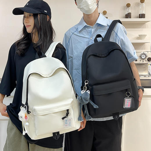双肩包大容量旅行背包男士简约女休闲日系初中生高中大学生书包男 商品图1